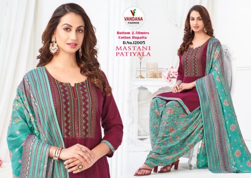 Mastani Patiyala 12 By Vandana Printed Cotton Dress Material Catalog